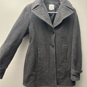 Croft & Barrow Dark Gray Women's Pea Coat size S